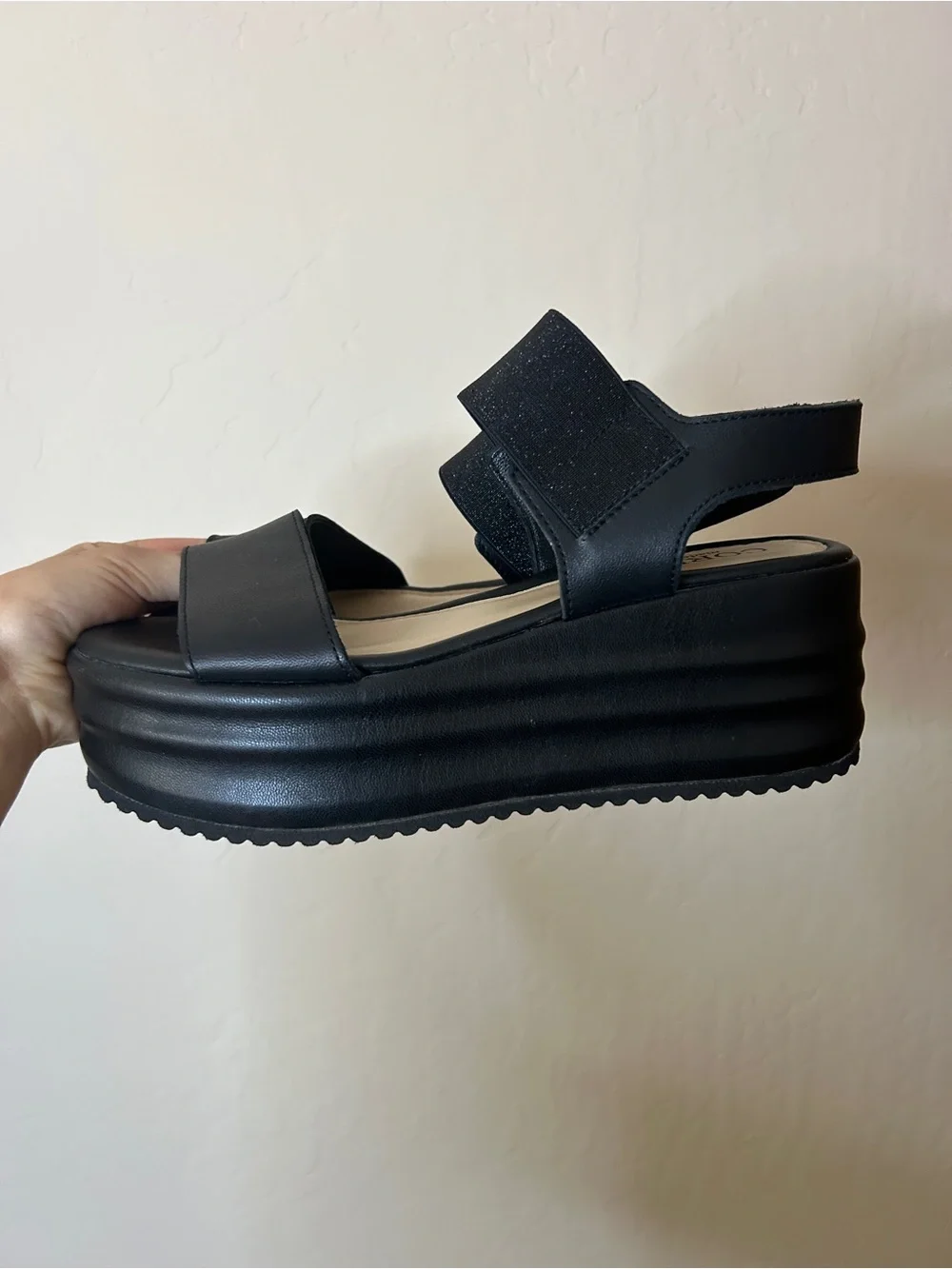 Cordani Black Platform Sandals | Made in Italy | Size 39 | Chunky Flatform Comfo